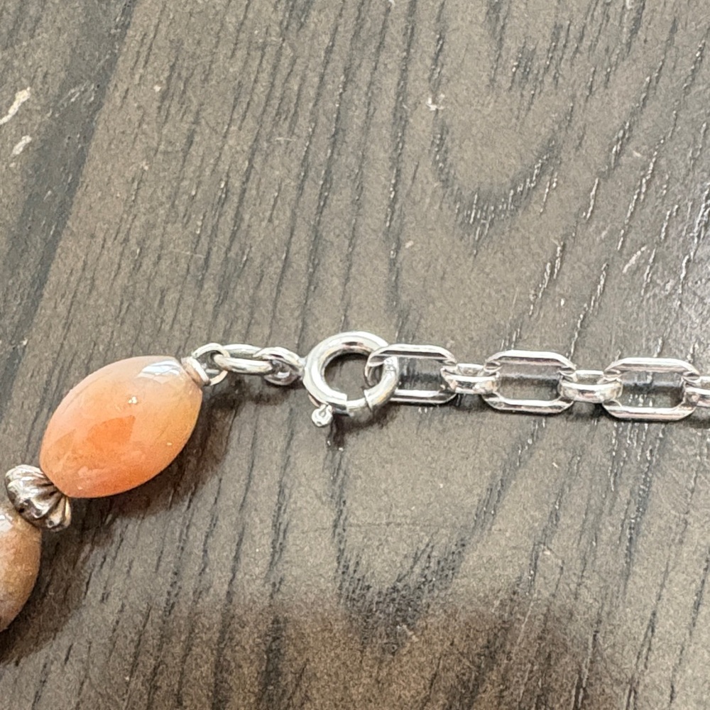 Multi-Color Beaded Necklace - Natural Stone and Sterling Silver Accents - Picture 8 of 9
